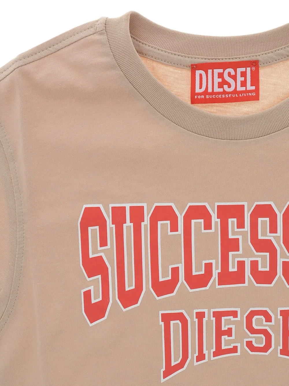 Diesel Kids logo-print T-shirt Beige