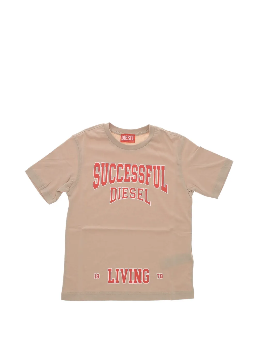 Diesel Kids logo-print T-shirt Beige