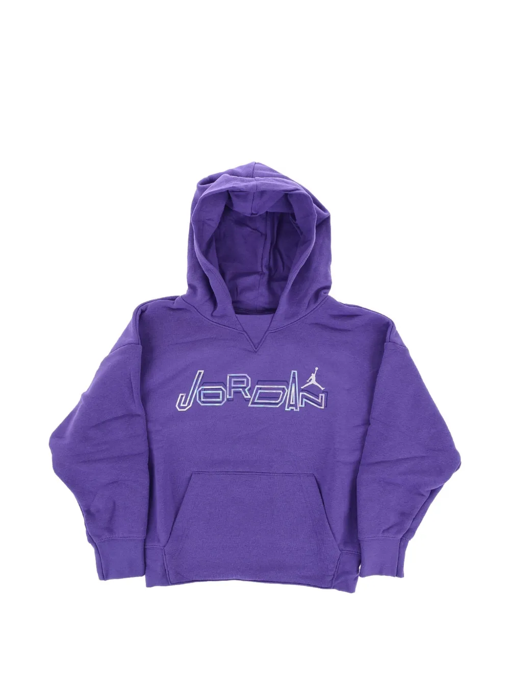Nike Kids Air Jordan logo-print hoodie Paars