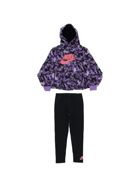 Nike Kids floral-print hoodie and leggings set
