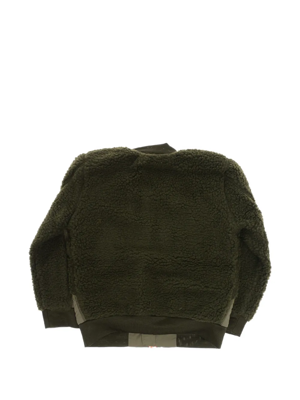 Nike Kids sherpa-fleece panelled bomber jacket Groen