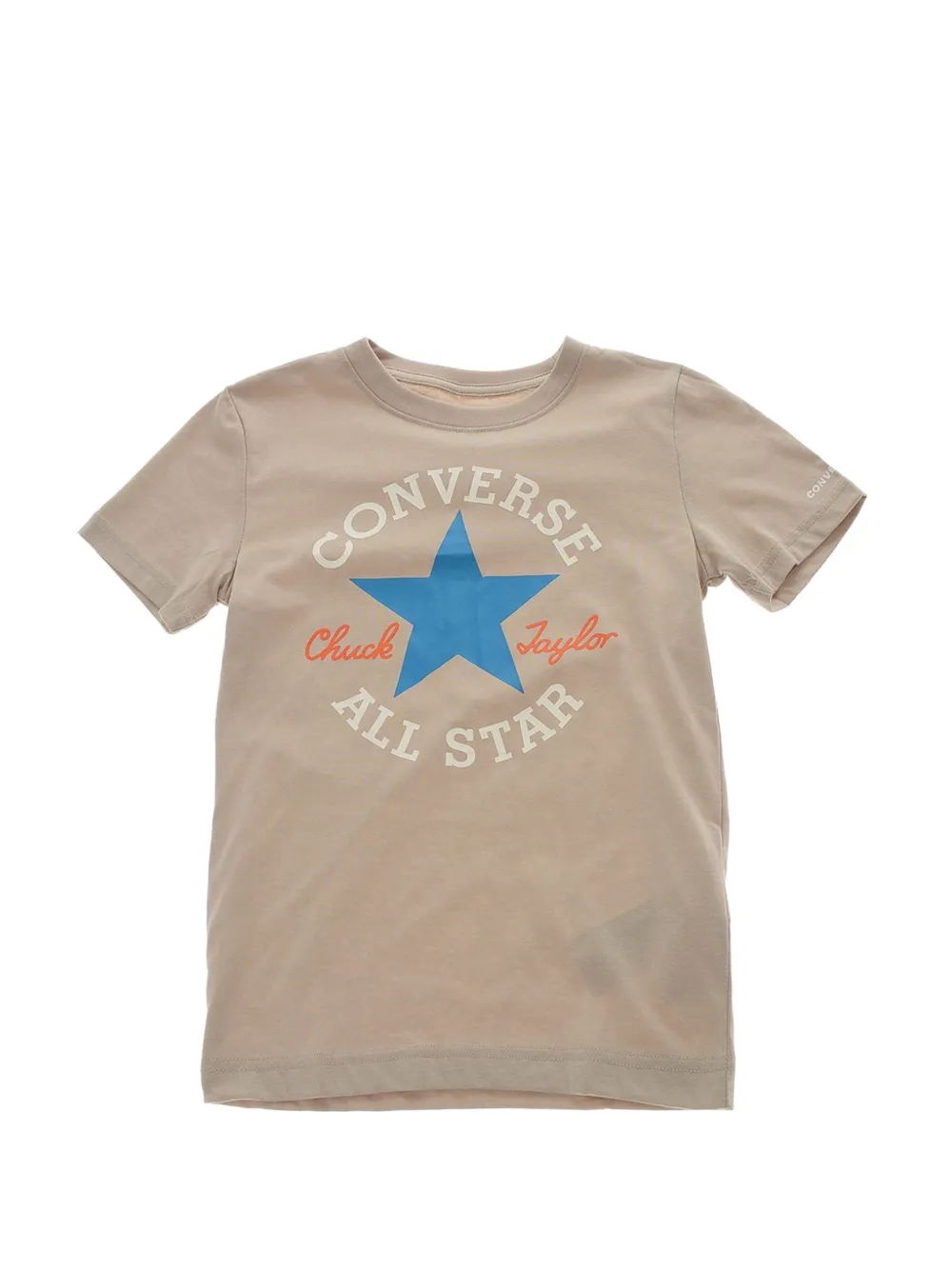 Converse Kids logo-print cotton T-shirt Beige