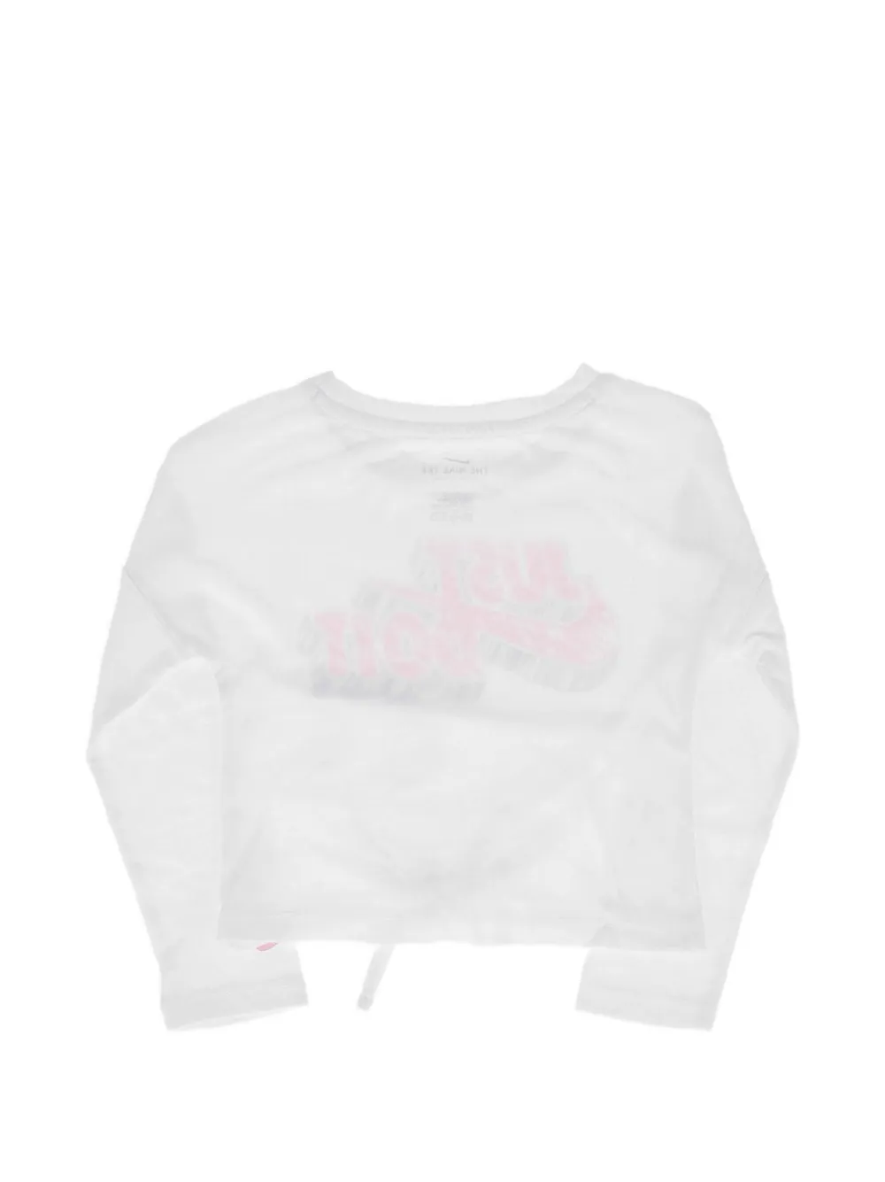 Nike Kids logo-print knotted T-shirt Wit