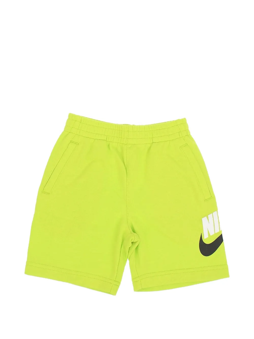 Nike Kids logo-print elasticated shorts Groen