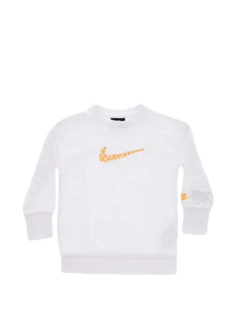 Nike Kids floral-embroidered sweater