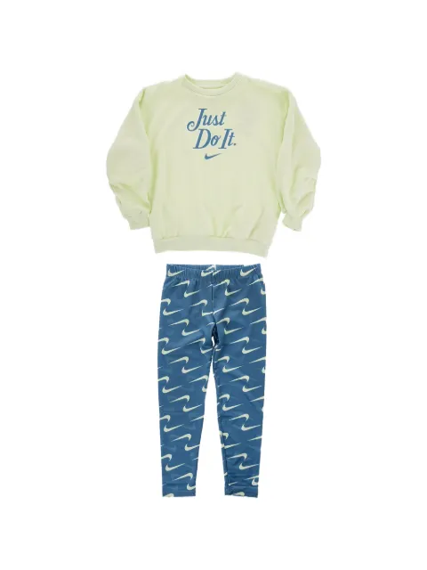 Nike Kids logo-print leggings set