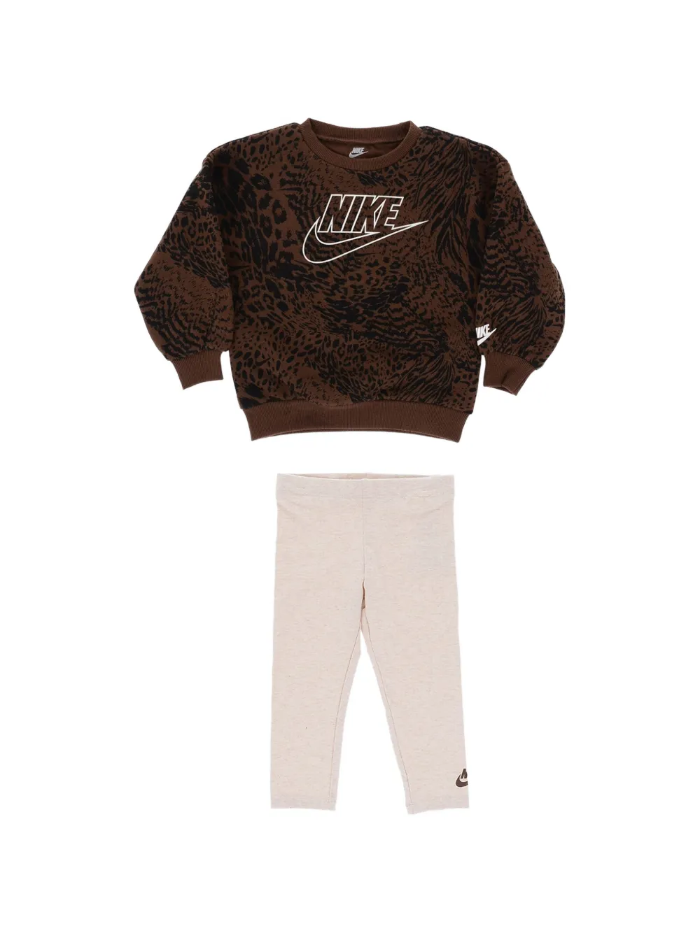 Nike Kids animal-print Swoosh sweatshirt and leggings set Bruin