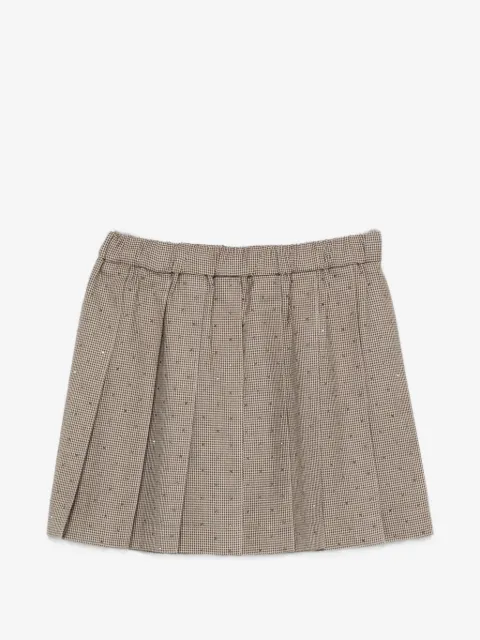 P.A.R.O.S.H. crystal-embellished pleated mini skirt