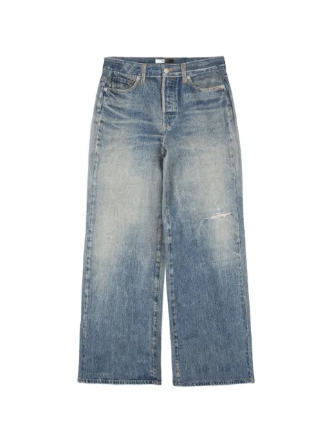 Vera Wang Saskia denim-illusion cotton trousers
