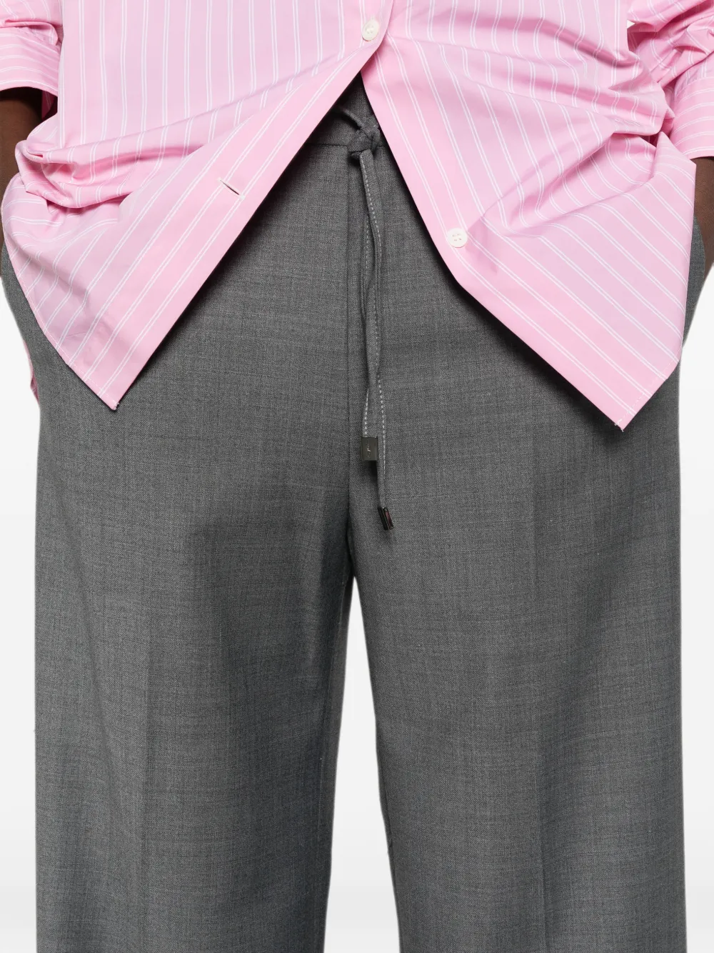 Berwich Broek met trekkoordtaille Grijs