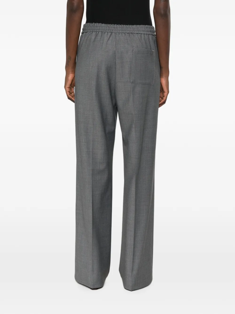 Berwich Broek met trekkoordtaille Grijs