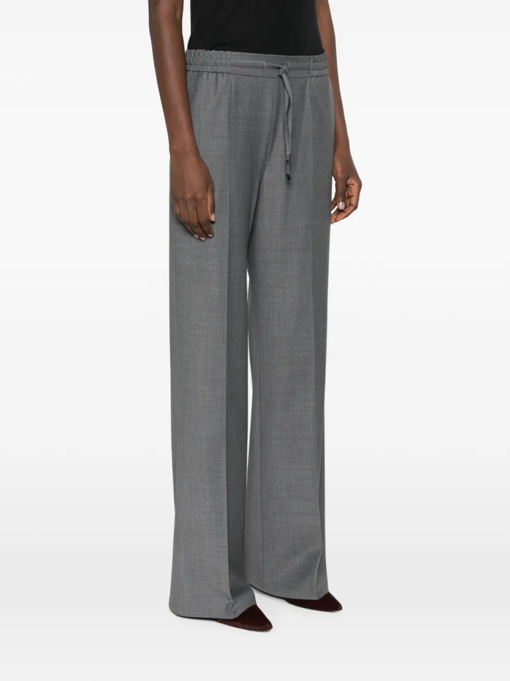 Berwich Broek met trekkoordtaille Grijs