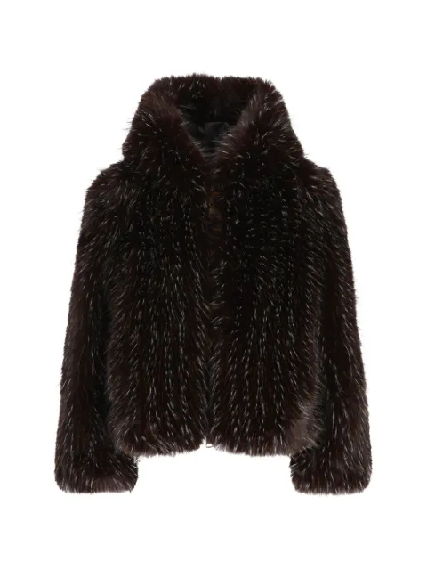 UNCOMMON high-neck faux-fur jacket