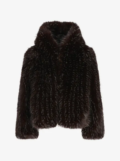 UNCOMMON high-neck faux-fur jacket