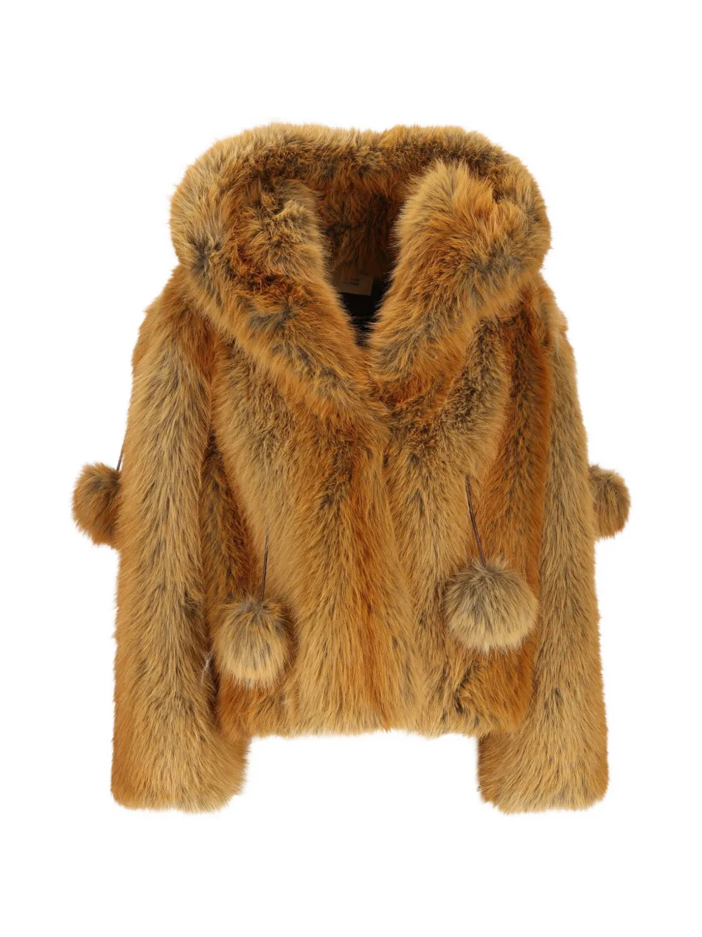 UNCOMMON hooded faux fur jacket - Braun