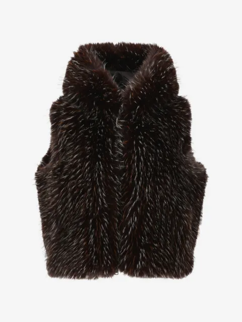 UNCOMMON faux-fur hooded gilet