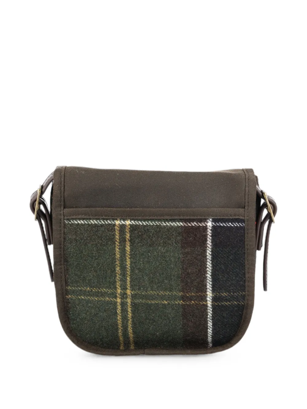 Barbour Tartan schoudertas met gespsluiting Bruin