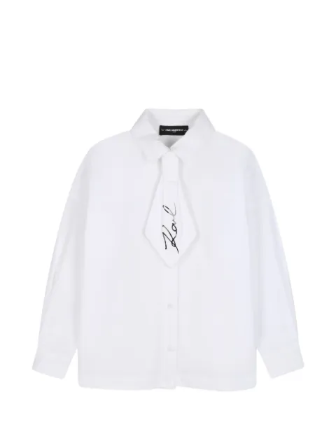 Karl Lagerfeld Kids logo-print tie-detail shirt