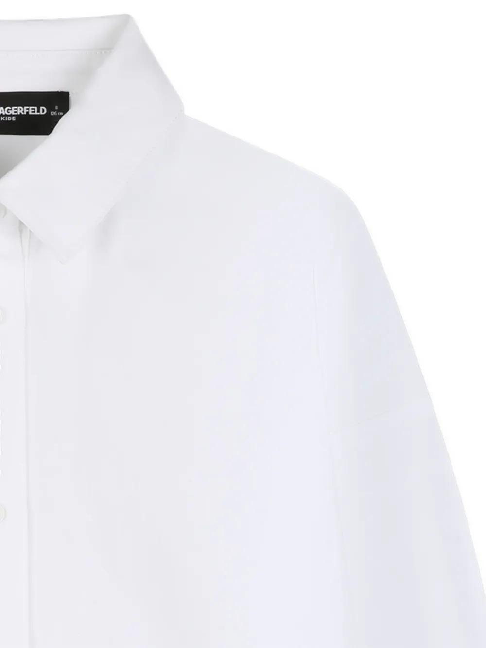 Karl Lagerfeld Kids Shirt met logo-print en strikdetail Wit