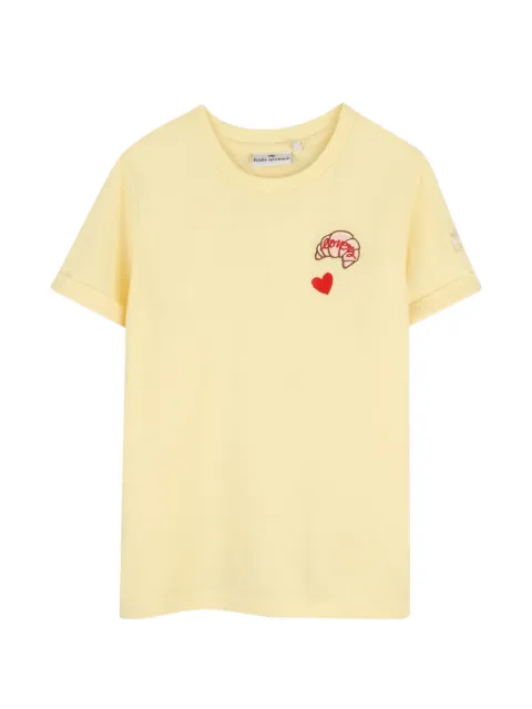 Kids Around playera con bordado de croissant