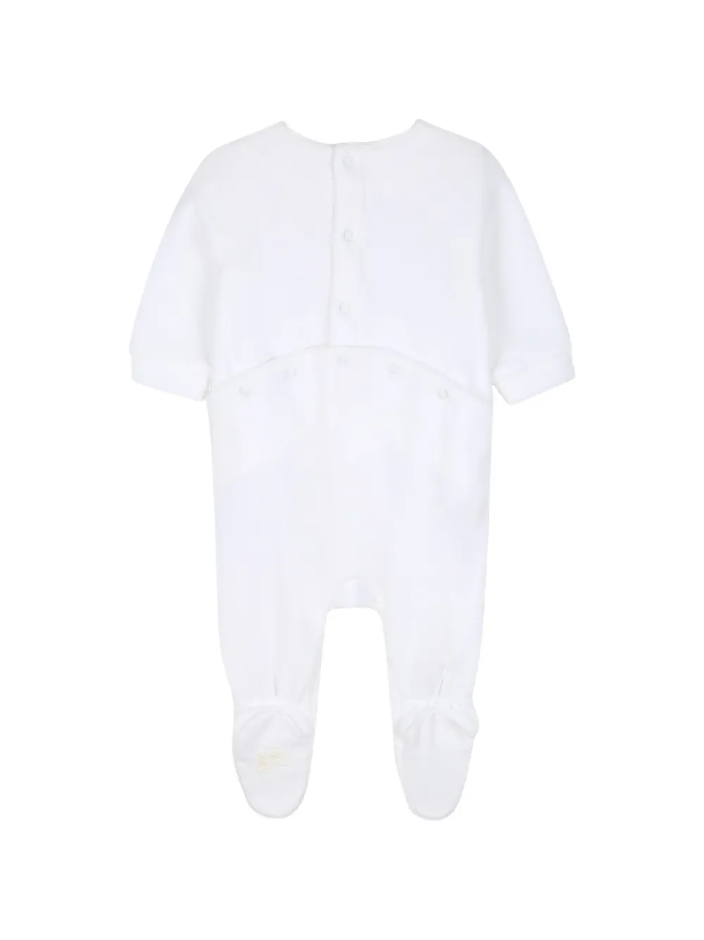 Givenchy Kids Set met geborduurd slabbetje en pyjama Wit