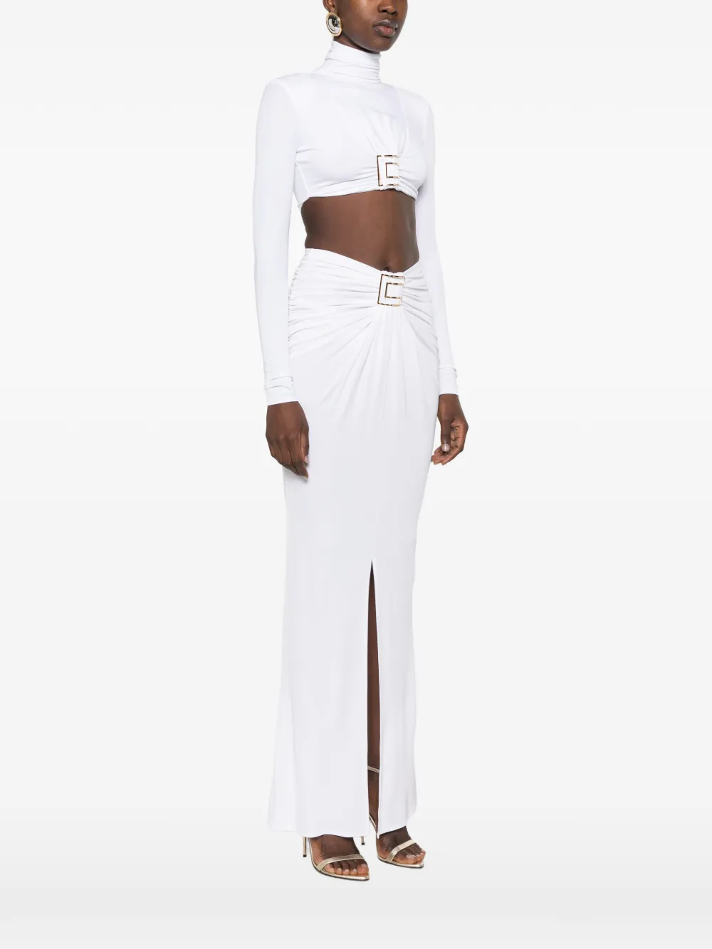 Elisabetta Franchi Cropped top Wit