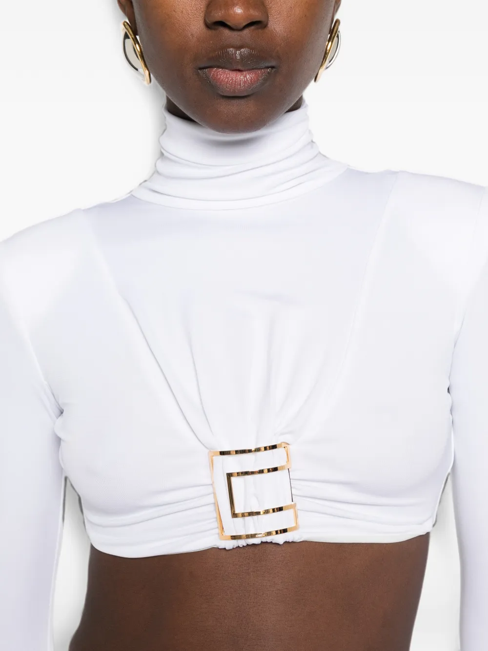 Elisabetta Franchi Cropped top Wit