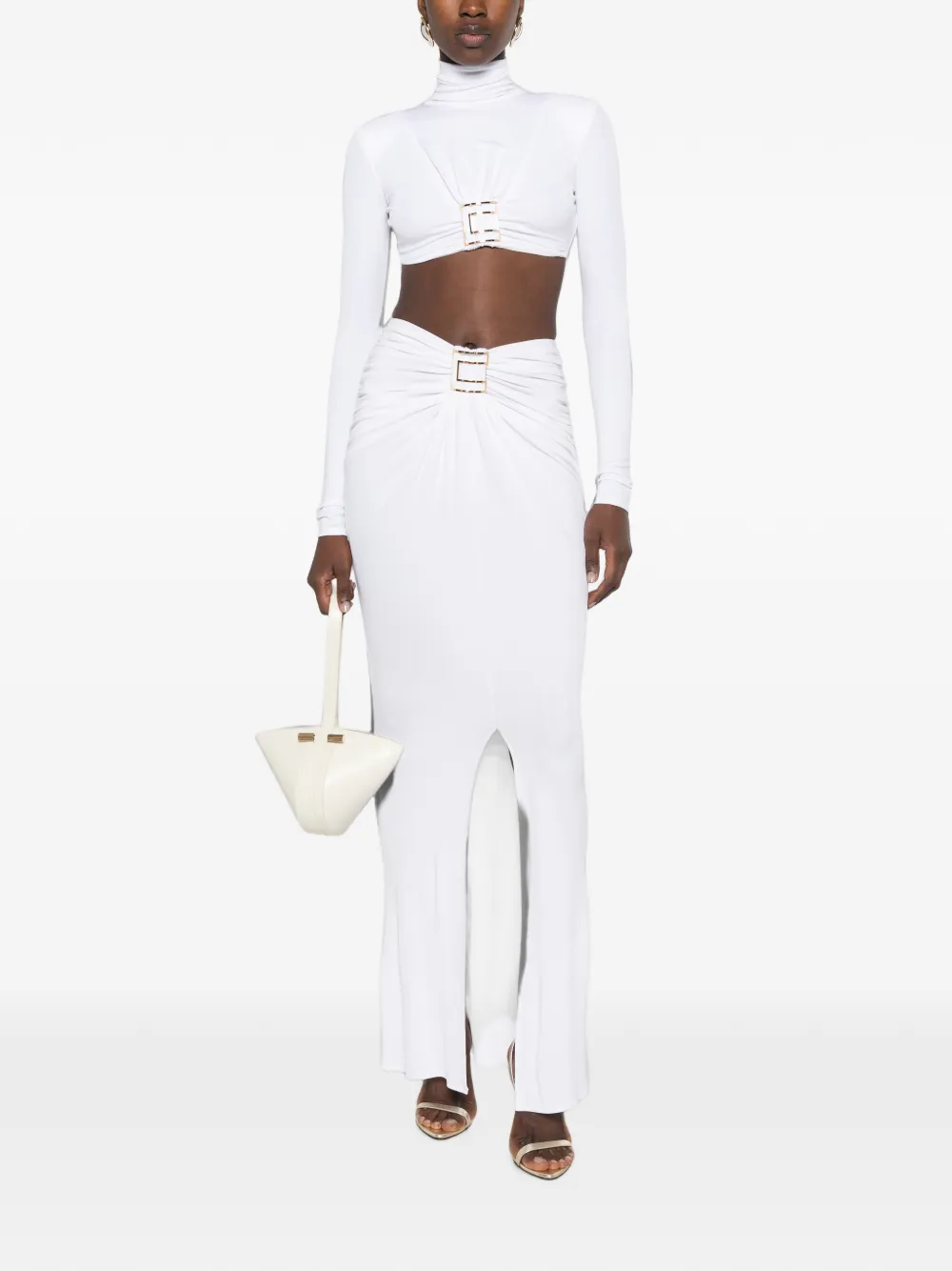 Elisabetta Franchi Cropped top Wit