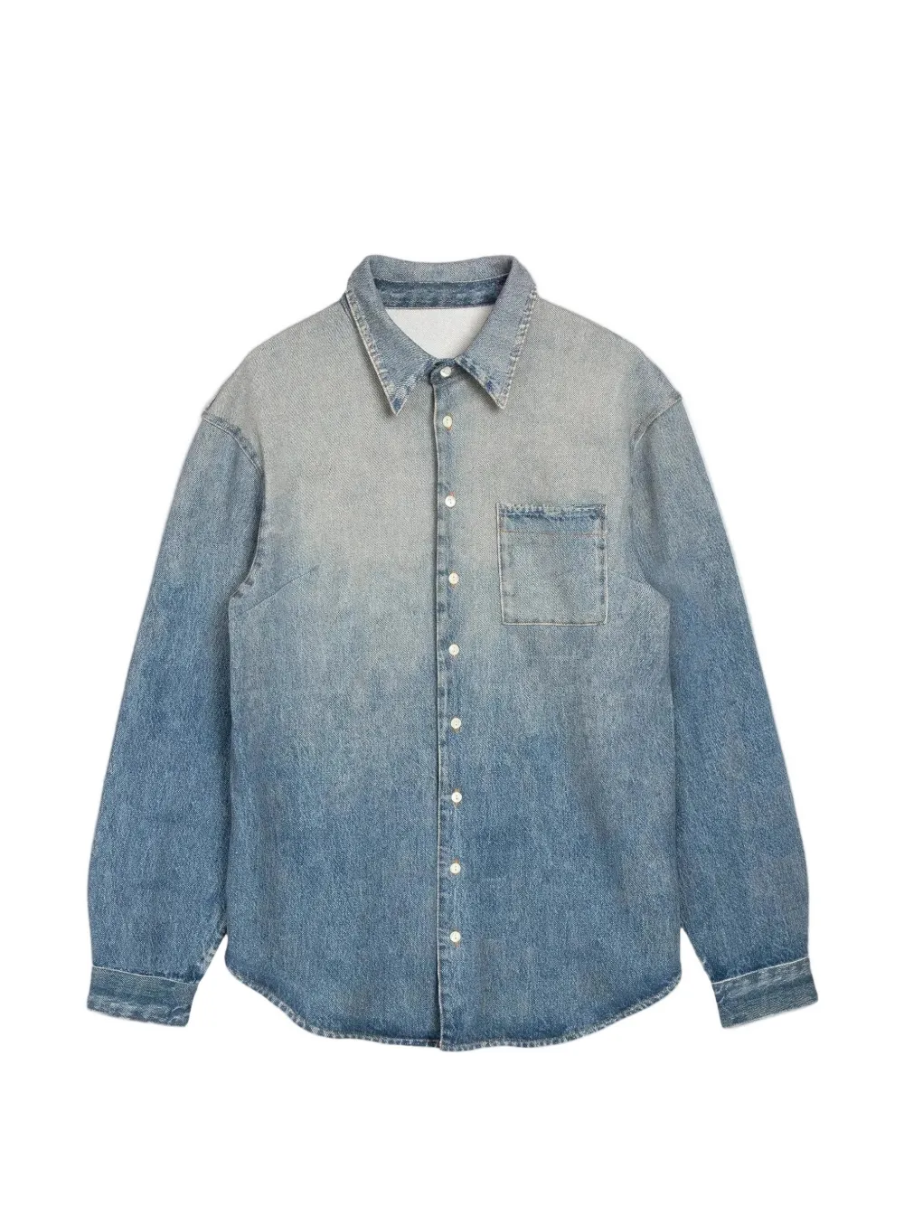 Vera Wang Illusion Hemd aus Denim - Blau