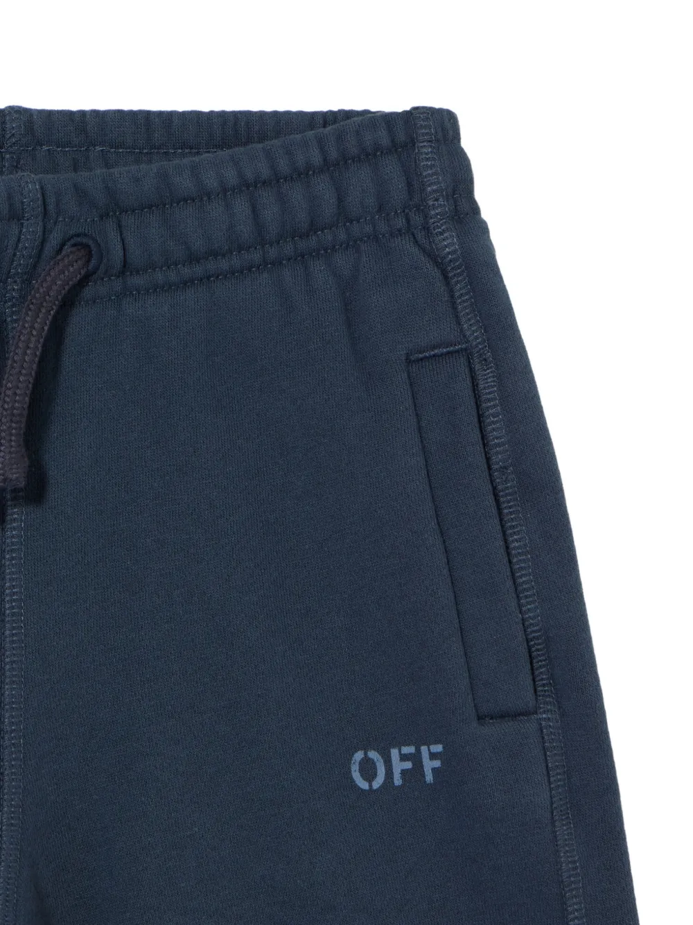 Off-White Kids Diagonal Marker shorts Blauw