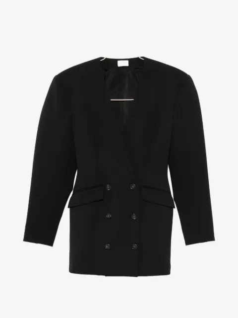 THE ANDAMANE double-breasted collarless jacket