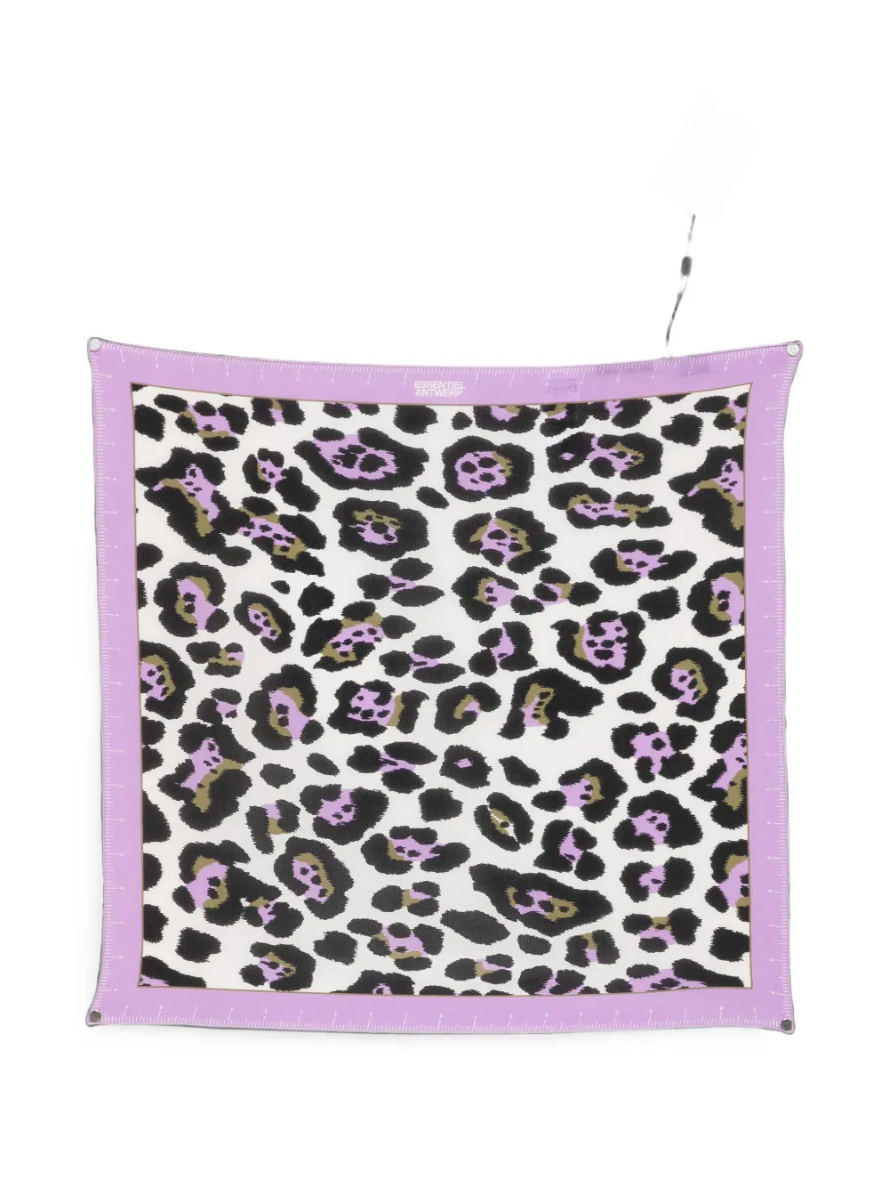 Essentiel Antwerp leopard-print silk scarf - Weiß