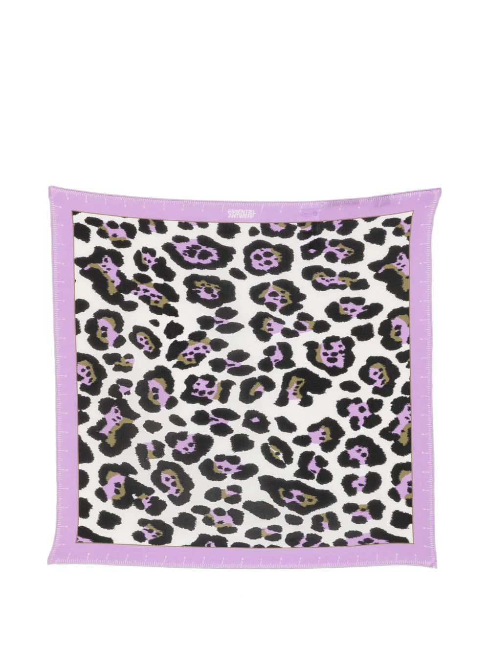 Essentiel Antwerp leopard-print silk scarf - Bianco
