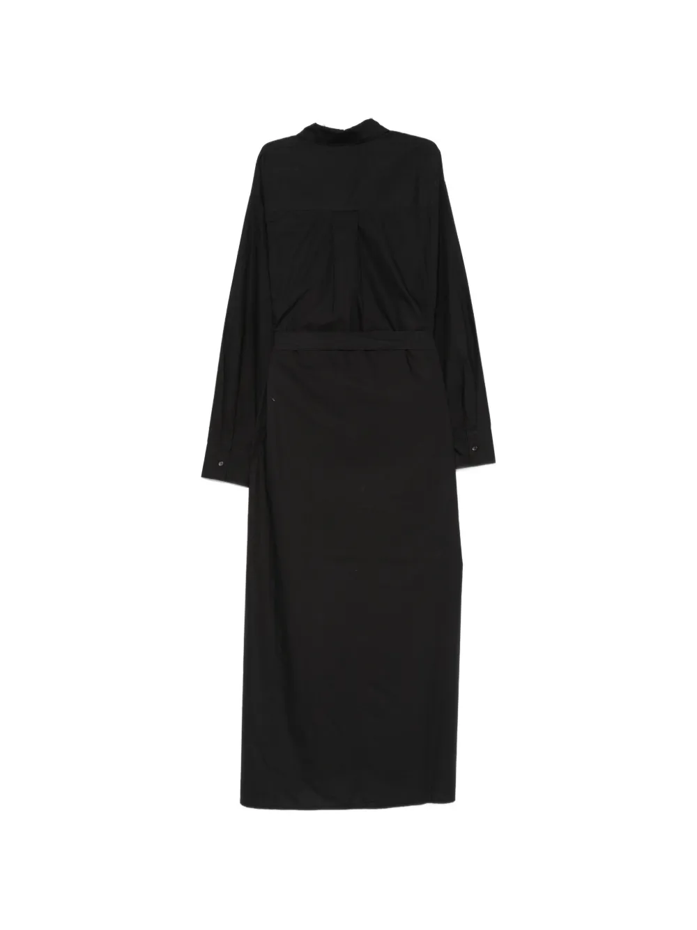 Essentiel Antwerp Jada oversized belted midi shirt dress Zwart