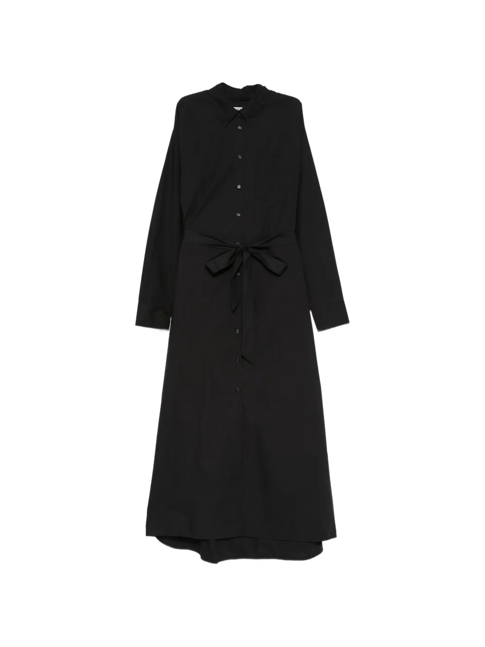 Essentiel Antwerp Jada oversized belted midi shirt dress Zwart