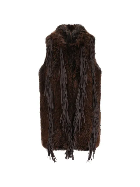 UNCOMMON fringed sleeveless coat