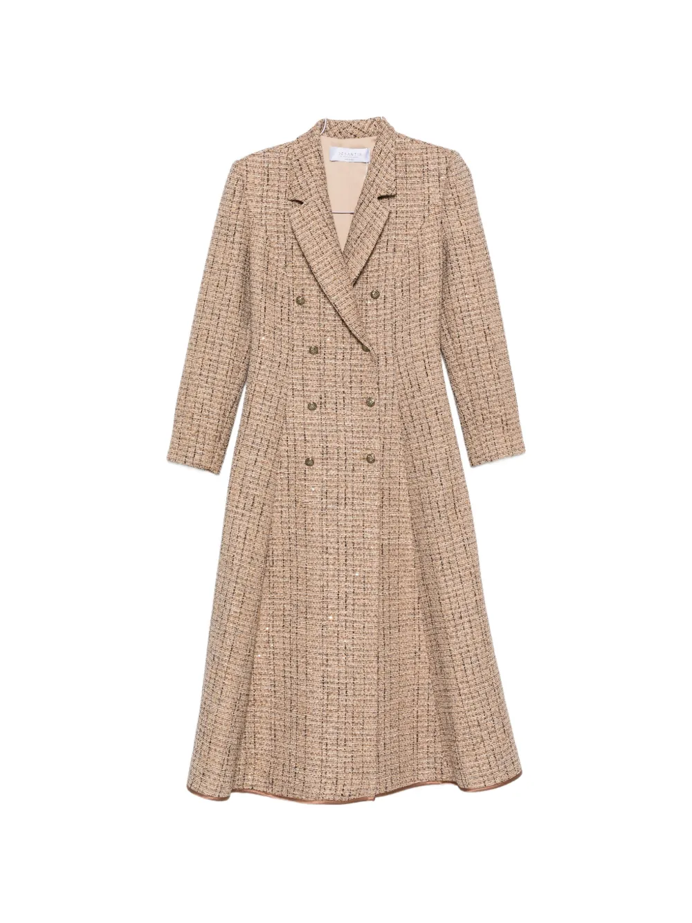 DE SANTIS peak-lapel double-breasted coat - Nude