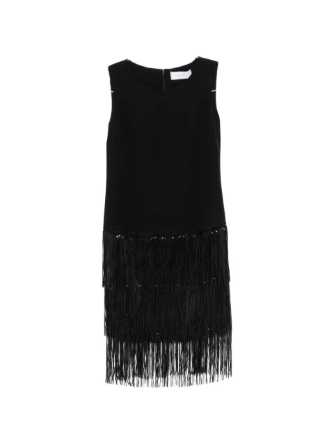 DE SANTIS sequin-embellished fringed midi dress