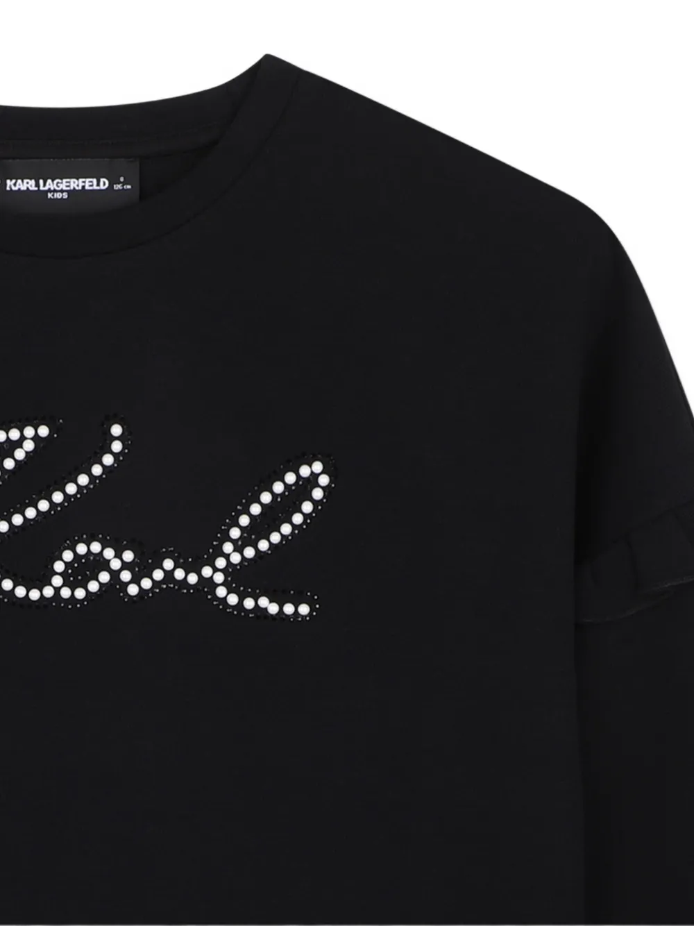 Karl Lagerfeld Kids Sweater met ruches Zwart