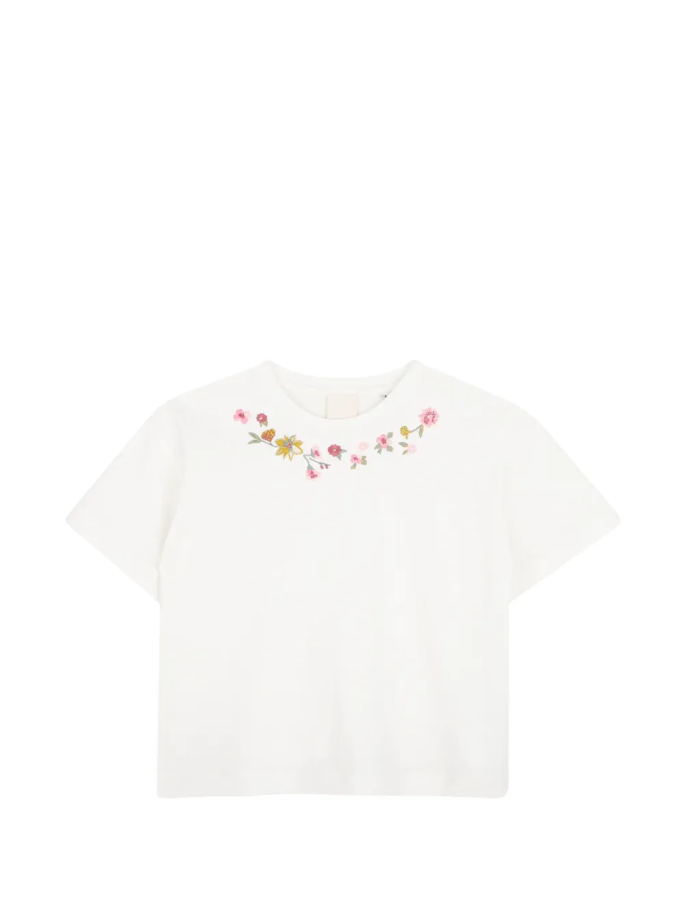 Givenchy Kids T-shirt con ricamo floreale - Bianco