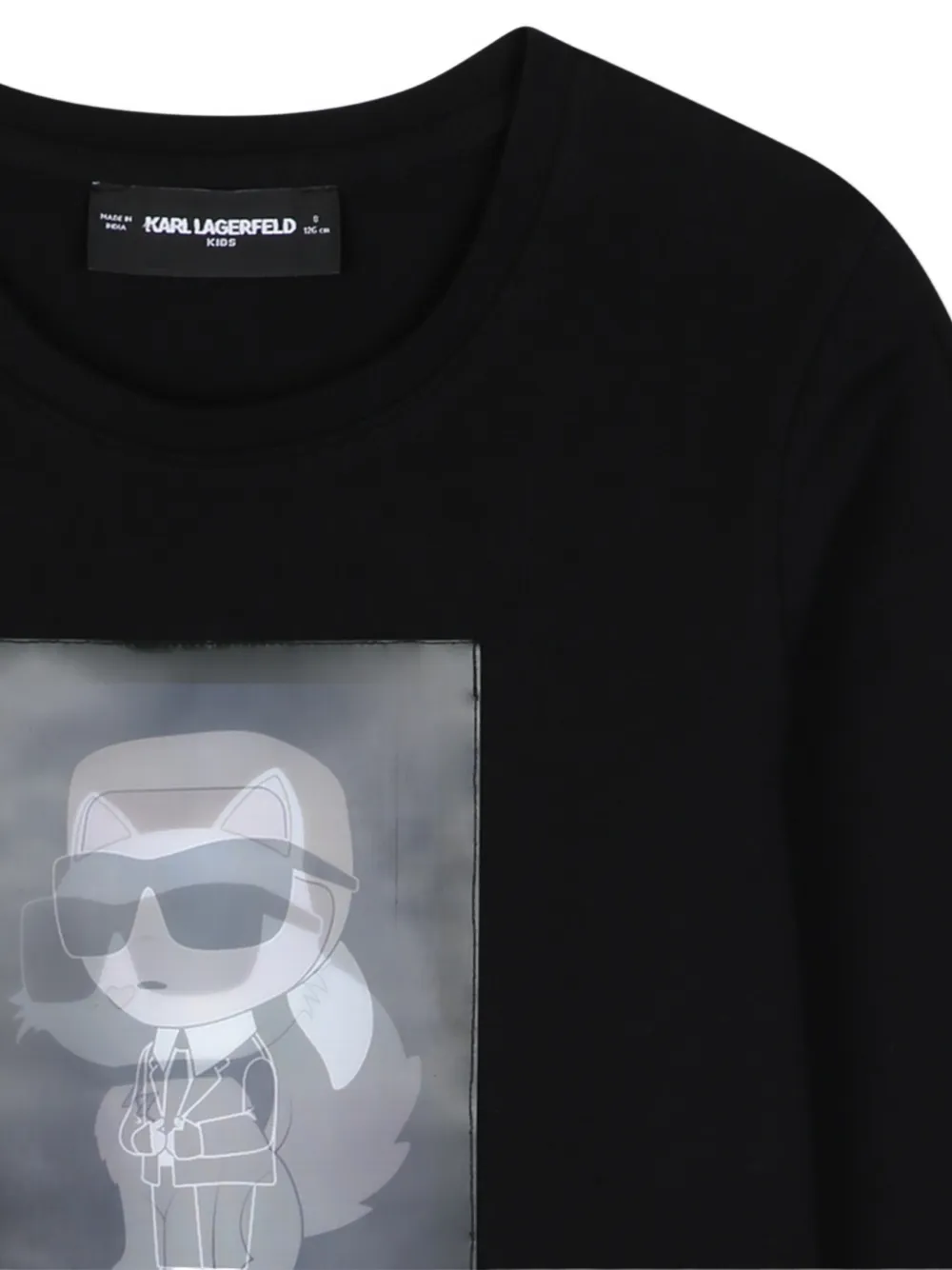 Karl Lagerfeld Kids T-shirt met grafische print Zwart