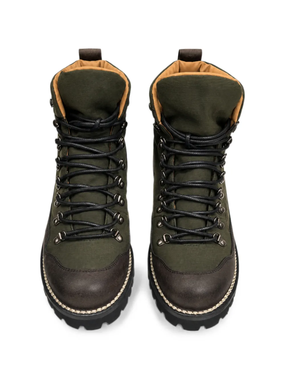 Church's lace-up panelled boots Groen
