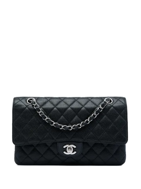 CHANEL Pre-Owned bolsa de hombro Classic Caviar Double Flap mediana 2008-2009