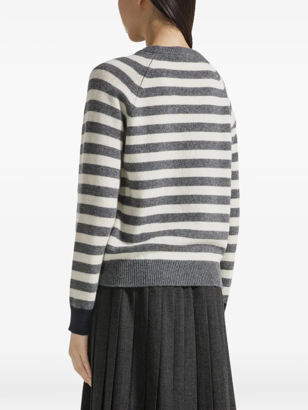 Seventy striped raglan-sleeve sweater Grijs