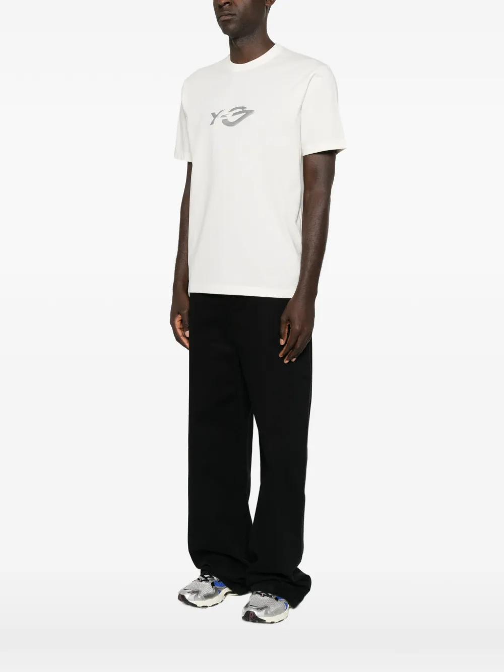 Y-3 T-shirt met logoprint Beige