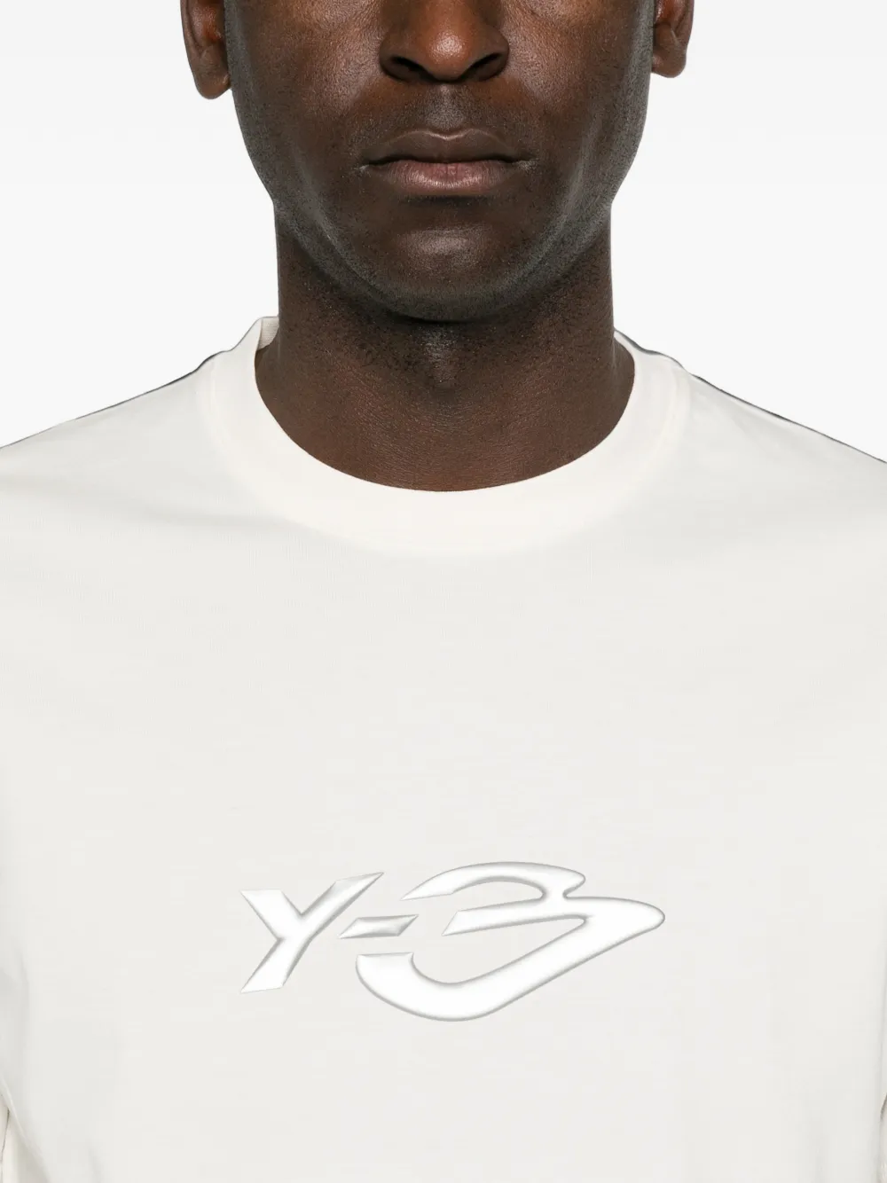 Y-3 T-shirt met logoprint Beige