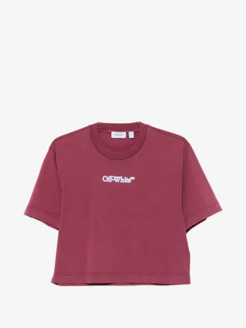 Off-White logo-print cropped T-shirt