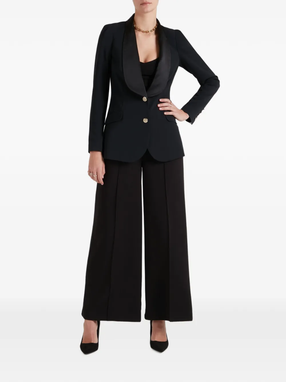 Temperley London Nyx broek met satijnen afwerking Zwart