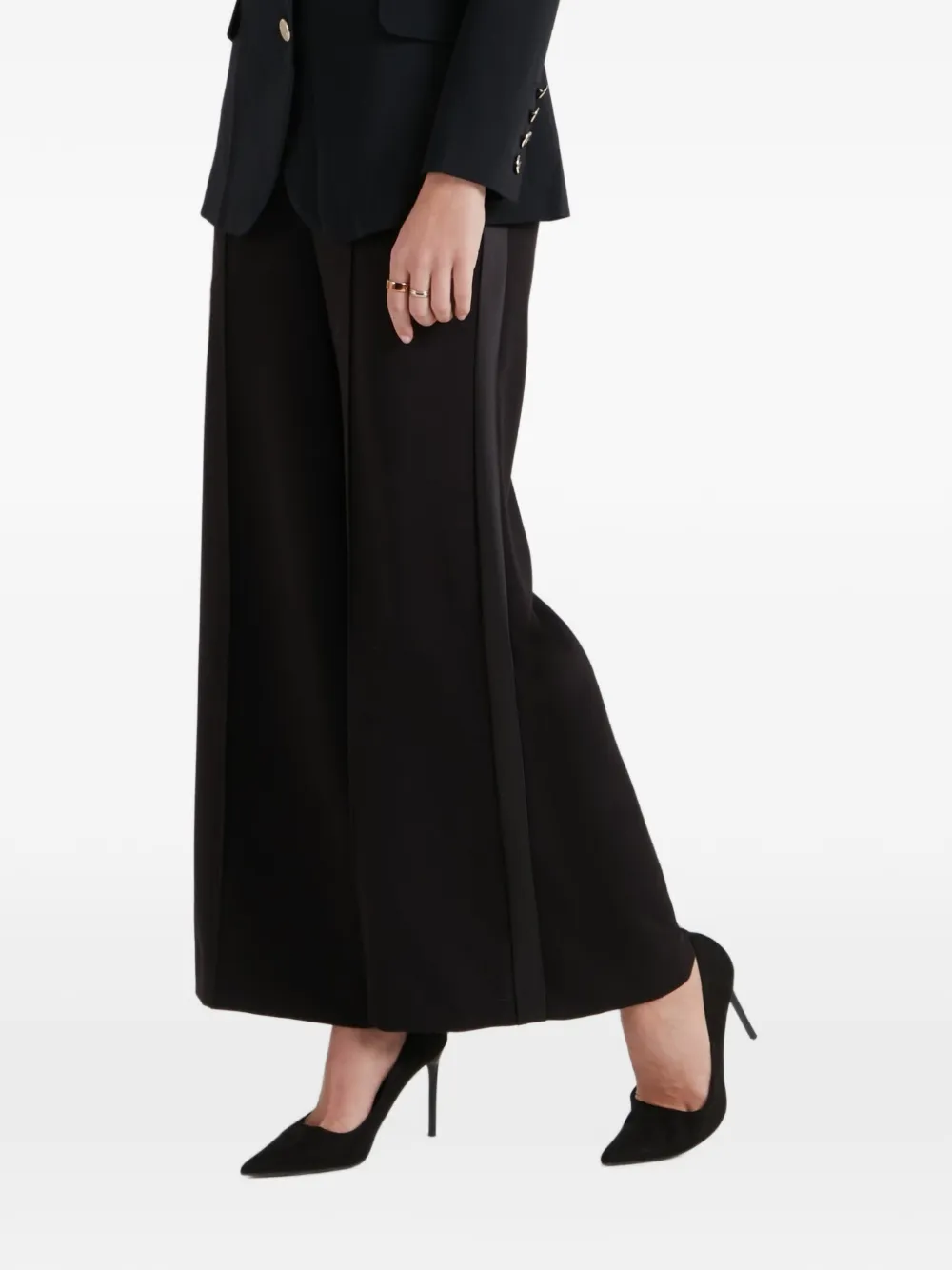 Temperley London Nyx broek met satijnen afwerking Zwart