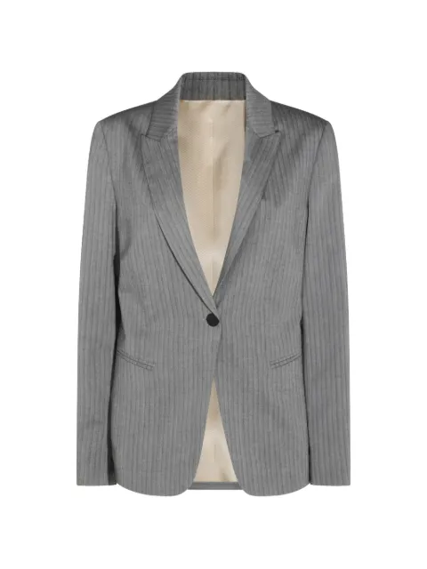 Alberta Ferretti herringbone-pattern single-breasted blazer